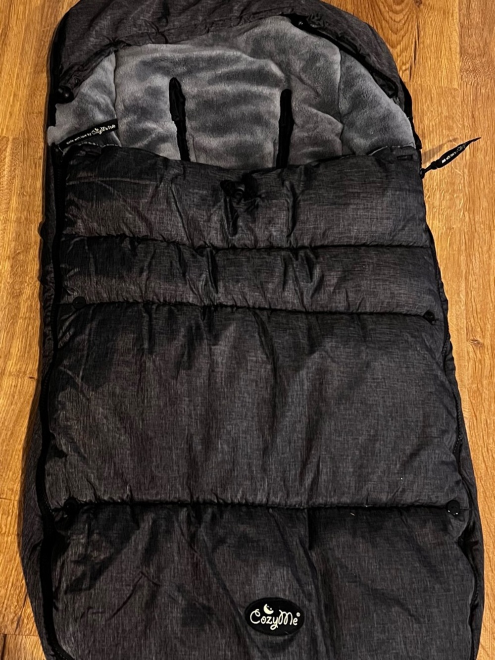 Gray  Infant Footmuff - Plush Lined Stroller Sleeping Bag